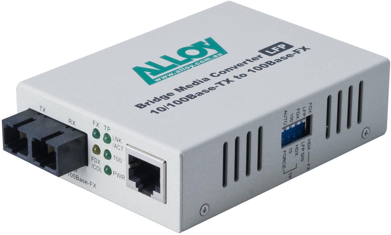 Alloy FCR200SC.10015  10/100Base-TX to 100Base-FX Single Mode Fibre (SC) 1550nm Converter Switch module with LFP via FEF or FM. 100Km. MOQ 10 units Alloy FCR200SC.10015  10/100Base-TX to 100Base-FX Single Mode Fibre (SC) 1550nm Converter Switch module with LFP via FEF or FM. 100Km. MOQ 10 units
